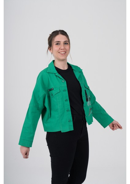 Büyük Beden Likralı Tasarım Ince Gabardin Ceket