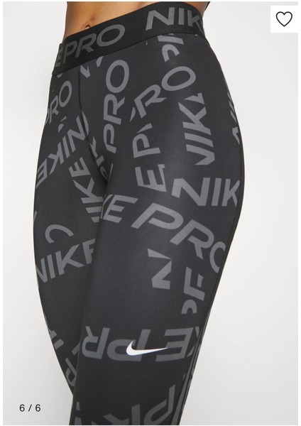 Pro Mid-Rise 7/8 Printed Training Siyah Kadın Tayt modelleri