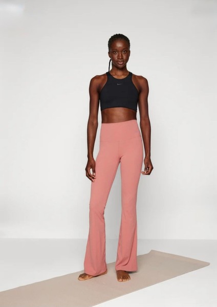 Zenvy Women's High-Waisted Flared Leggings Pembe Kadın Tayt