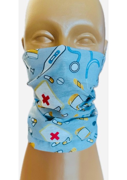 Sağlık Desen Bagoo Buff -Baf- Bandana- Boyunluk- Saç Bandı