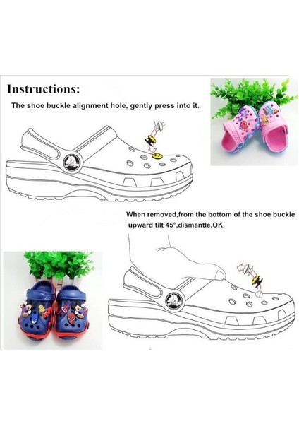 Terlik Süsü 4 Lü Set, Crocs Konsept Terlik Süsü Aşkı Terlik Süs