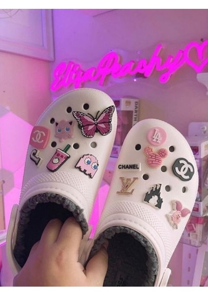 Terlik Süsü 4 Lü Set, Crocs Konsept Terlik Süsü Aşkı Terlik Süs