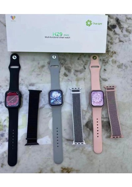 HZ9PRO Mini Multi Fonksiyonel S.mart Watch 41 mm Titanyum Kasa 128M Ram Sayısız Özellik