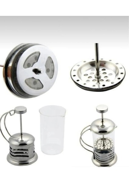600 ml Frenç Press Filitreli Kahve Çay Soğuk Çay Frenç Pres