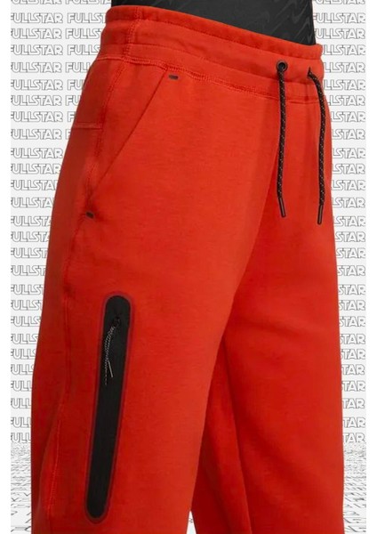 Tech Fleece Trousers Loose Fit Bol Kesim Kadın Eşofman Altı Turuncu Kırmızı modelleri