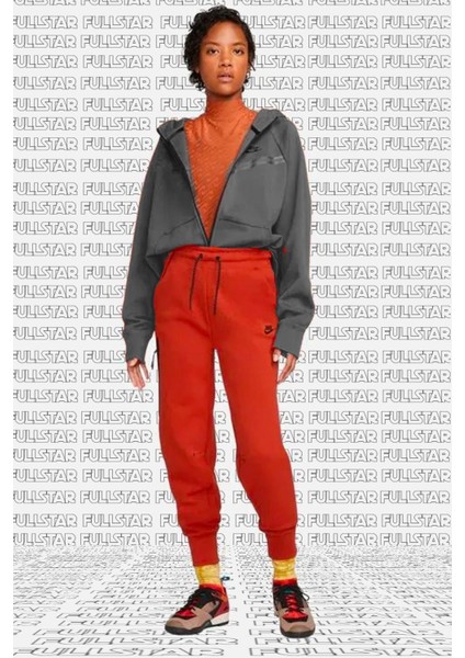 Tech Fleece Trousers Loose Fit Bol Kesim Kadın Eşofman Altı Turuncu Kırmızı fırsatları