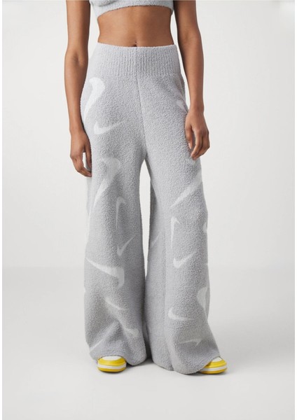 Sportswear Phoenix Cozy Bouclé Women's High-Waisted Gri Kadın Eşofman Altı