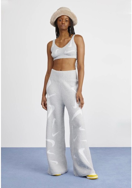 Sportswear Phoenix Cozy Bouclé Women's High-Waisted Gri Kadın Eşofman Altı