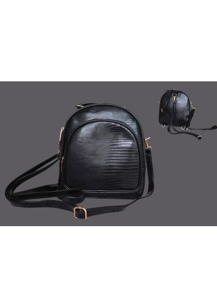 Çift Askılı Üç Fermuarlı Lizard Kadın Sırt ve Omuz Çantası fiyatları