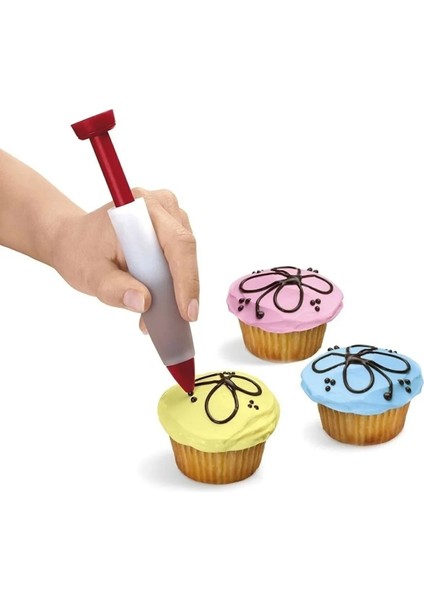 Pasta Dekor Kalemi ve Metal Pasta Spatulası 2li Pasta Süsleme Seti Pasta Sıvama Tarağı Bıçağı fırsatları