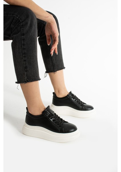 Rodon Kadın Metalik Siyah Spor Ayakkabı fiyatları