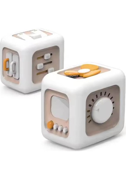 Montessori Eğitici Ahşap Aktivite Küpü - 6'lı 1 Arada İnce Motor ve Duyusal Gelişim Oyuncağı indirimleri