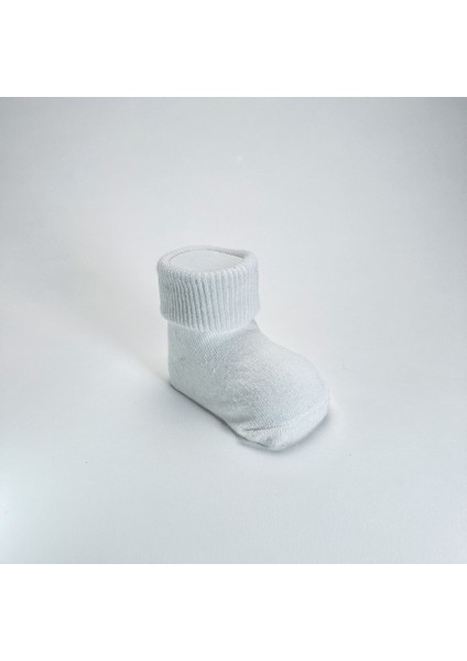 Organik Pamuk Dokuma Desensiz Kıvrık Kız Erkek Yenidoğan Bebek ve Çocuk Çorabı 5li Set modelleri