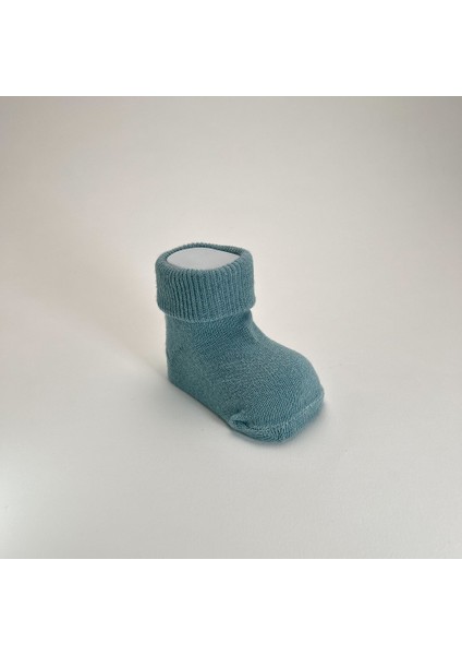 Organik Pamuk Dokuma Desensiz Kıvrık Kız Erkek Yenidoğan Bebek ve Çocuk Çorabı 5li Set modelleri