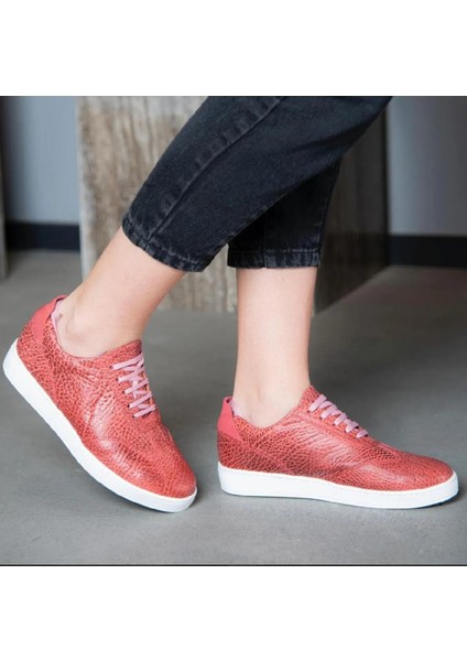 Bağcıklı Kadın Spor Ayakkabı, Iç Dış Deri