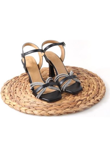 Wzy 02811 8,5 Topuklu Kadın Taşlı Sandalet Ayakkabı indirimleri