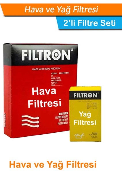 Bmw 3 Serisi E46 3.16I 105HP Filtron Filtre Bakım Seti 1998-2002 Hava+Yağ Filtresi