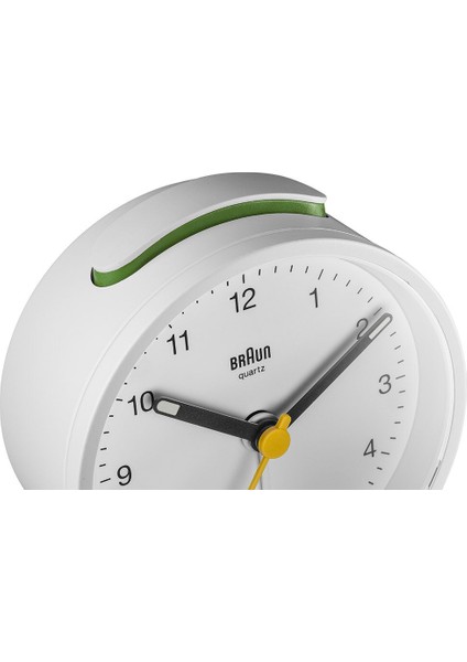 Braun BC12W Beyaz Klasik Analog Alarmlı Masa Saati