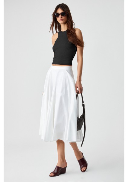 Jroksy Kadın Slim Halter Yaka Kolsuz Siyah Atlet