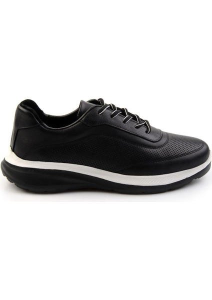 Siyah Leather Erkek Casual Ayakkabı E01084240443