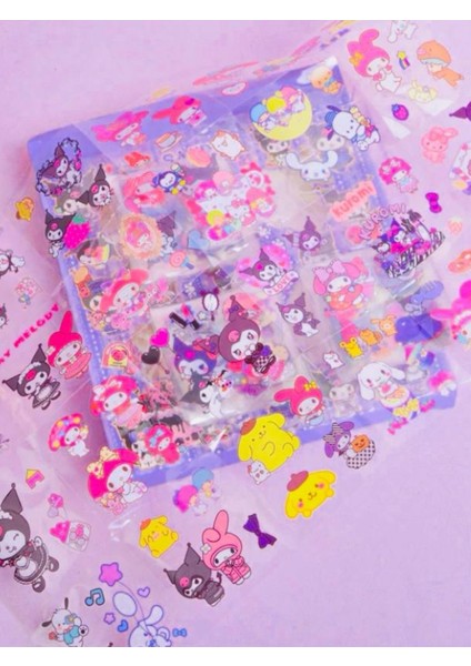 Kuromi My Melodi Sanrio Sticker Seti - 470 Adet - Ajanda, Günlük, Scrapbook, Bullet Journal Çıkartma