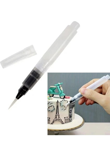 Su Hazneli Pastacılık Fırçası Waterbrush Fırça Pasta Şeker Hamuru Kek Epoksi Hobi Süsleme Kalemi