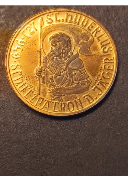 Eıdhhannsheıl Eıdhhanns Dank - 656 - 727 St. Huberlus - Schlzpalron D.jager Mag A900 Klarmuller - 11.34GR 22 Ayar A900 Altın Madalya