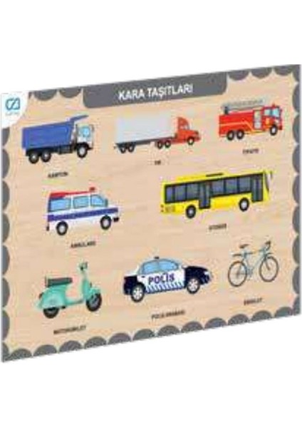 Ahşap Kara Taşıtları Eğitici Set