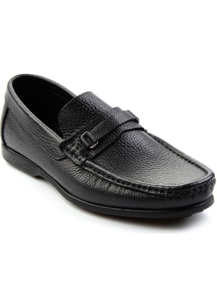 Siyah Leather Erkek Loafer Ayakkabı E01323201040 fiyatları