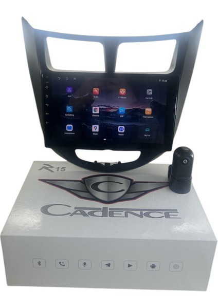 Hyundai Accent Blue Siyah 2011-2013 Cadence R15 (Dvr Kayıt Cihazı Hediye) Pro Oem Multimedia