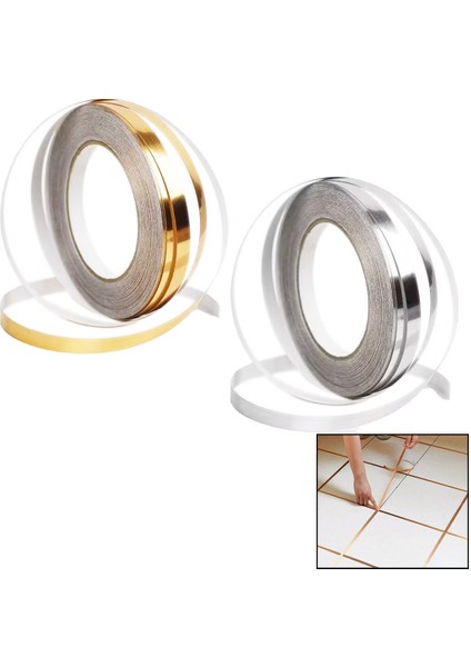 Gold - Gümüş Derz Arası Yapışkanlı Bant 10MM x 45MT (4767) - Lisinya