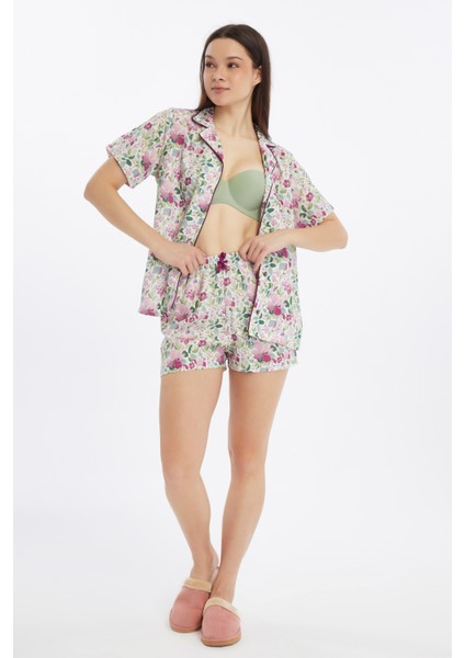 Larıssa Dokuma Biyeli Kısa Kol Gömlek modelleri