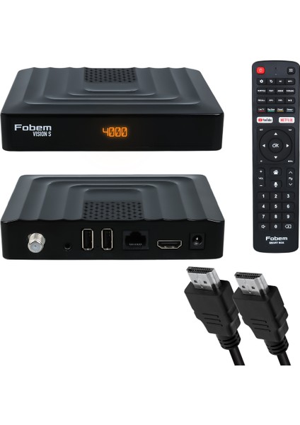 Fobem Vısıon S Hibrit 4gb Ram 32GB HDD 1.5ghz Ses Komutlu Uydu Alıcılı Androıd 14 Tv Box (Tunerli) modelleri