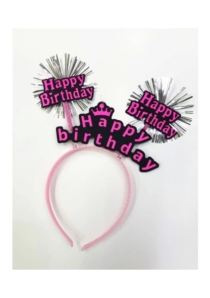 Happy Birthday Neon Renk Doğum Günü Tacı 12 Adet indirimleri