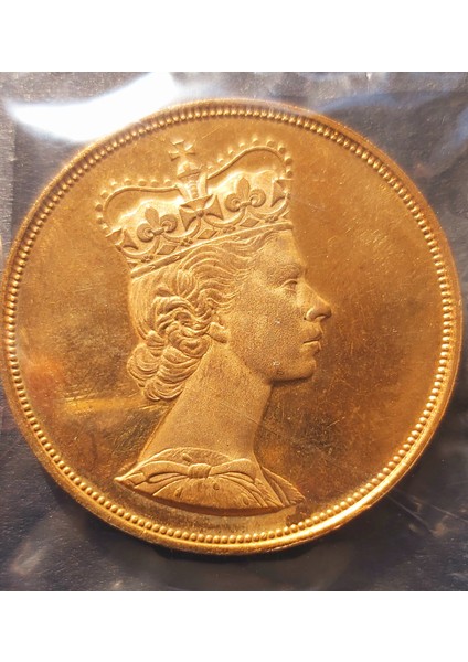 Amor Populı Praesıdıum Regınae A900 - Kraliçe Elizabeth 21.39GR 22 Ayar A900 Altın Madalya