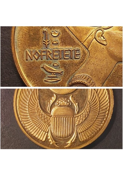 Nofretete A900 - Skarabeus A900 - 21.67GR 22 Ayar A 900 Altın Madalya - Khepri - Scarab fiyatları