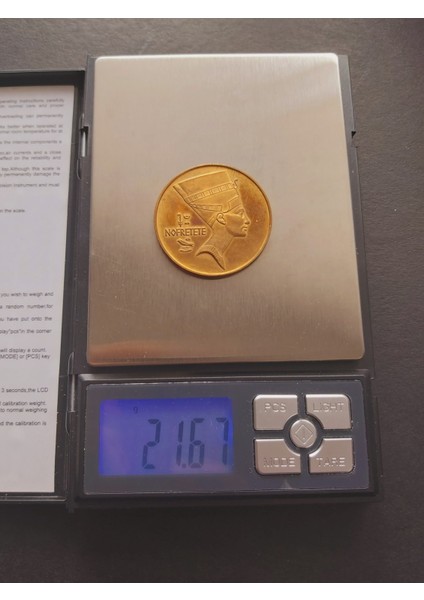 Nofretete A900 - Skarabeus A900 - 21.67GR 22 Ayar A 900 Altın Madalya - Khepri - Scarab modelleri