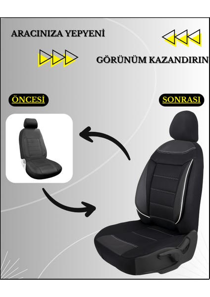 Her Araca Uyumlu Tam Takım Flex B Model Oto Koltuk Kılıfı Seti