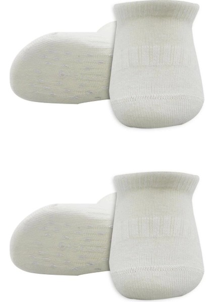 2'li Sneakers Kaymaz Basic Penye Çorap BS20103 Ekru Ekru