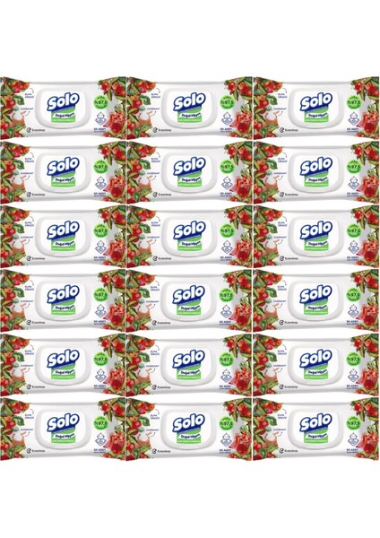 Islak Havlu Mendil 50 Yaprak Elma Sirkesi & Karbonat (18 Li Set) (6pk*3) 900 Yaprak
