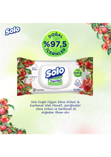 Islak Havlu Mendil 50 Yaprak Elma Sirkesi & Karbonat (24 Lü Set) (8pk*3) 1200 Yaprak indirimleri