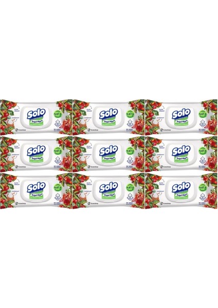 Islak Havlu Mendil 50 Yaprak Elma Sirkesi & Karbonat (9 Lu Set) (3pk*3) 450 Yaprak