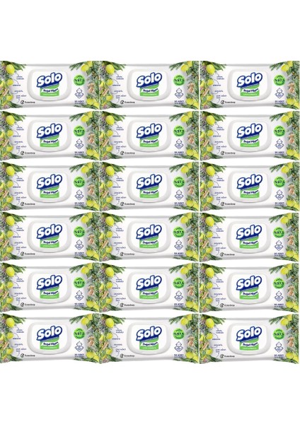 Islak Havlu Mendil 50 Yaprak Limon & Biberiye (18 Li Set) (6pk*3) 900 Yaprak