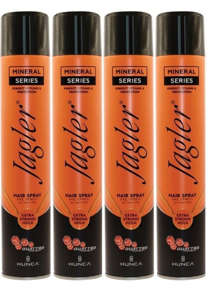 Saç Spreyi 400ML Extra Strong Hold - Ekstra Güçlü Tutuş (Turuncu) (4 Lü Set)