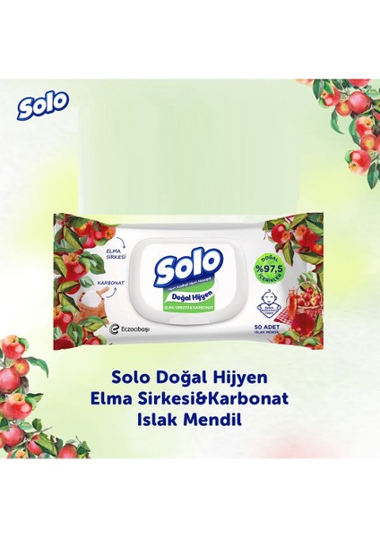 Islak Havlu Mendil 50 Yaprak Limon & Biberiye-Elma Sirkesi & Karbonat (12 Li Karma Set) indirimleri