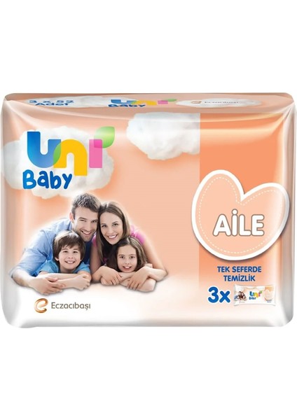 Islak Havlu Mendil Aile 52 Yaprak (27 Li Set) 1404 Yaprak (9pk*3)