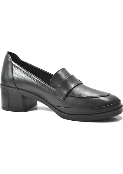 219.550 Hakiki Deri Siyah Anatomik Kısa Kalın Topuklu Kadın Ayakkabı fırsatları