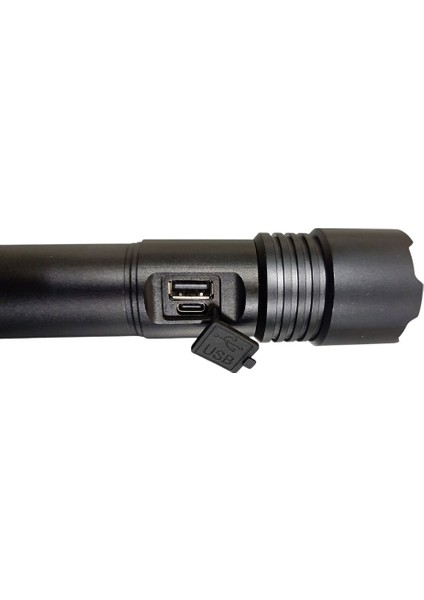 1300 Lümen Tg LED 2800 Mah Zoom Özellikli Şarj Edilebilir El Feneri SK3600