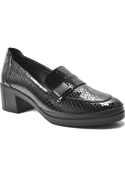 219.550 Hakiki Deri Siyah Anatomik Kısa Kalın Topuklu Kadın Ayakkabı fiyatları