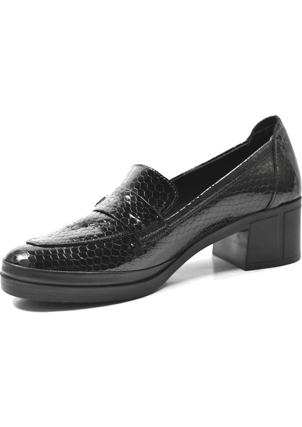 219.550 Hakiki Deri Siyah Anatomik Kısa Kalın Topuklu Kadın Ayakkabı fırsatları